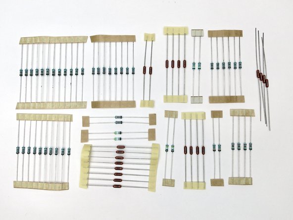 As you can see, there are a lot of resistors, and many values.