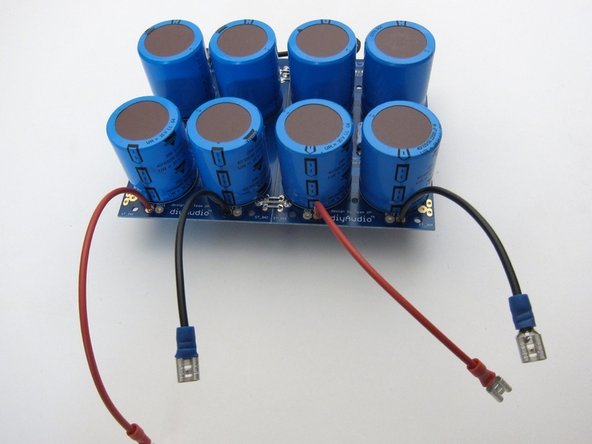 PSU ready for installation. Blocks installed, wires to connect to diodes ready, thermistor with star washer.