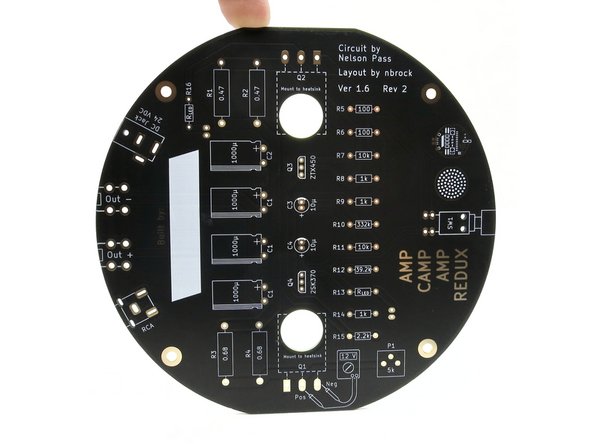 Almost all components are mounded on the side showing the component values.   This side will be hanging down in normal operation.
