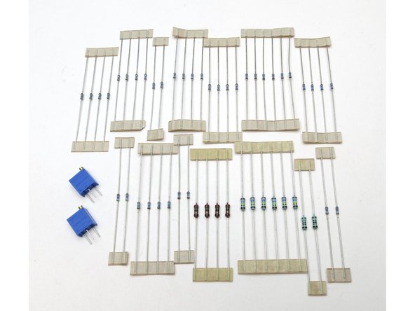 The “large” resistors in the photos are normal-sized 1/4W (although the brown ones are 0.4W…)