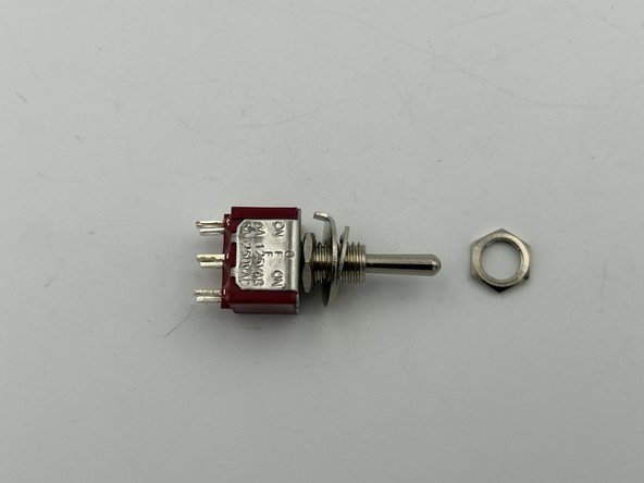 Hardware installation order:  Nut => Washer (with notch facing the switch => Lock Washer => Back Panel  => Nut