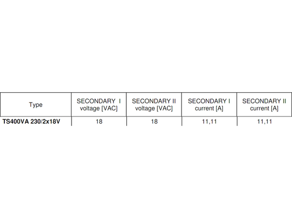 Image 1 - Basic Schematic of the single primary / dual secondary transformer with 230VAC input and 18VAC output on each secondary