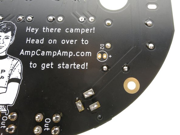 Please find the pads for the LEDs.