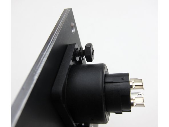 XLRs attach to the chassis as shown.