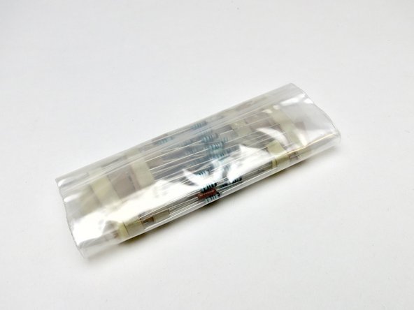 Photo 2 - Measure and label everything.  Measure EVERY RESISTOR before placing in the board