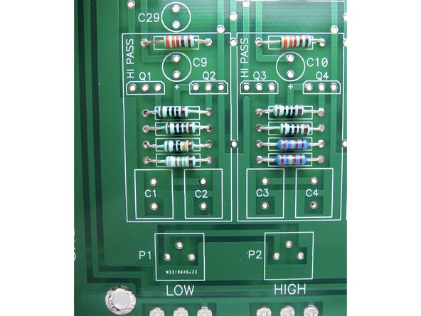 Photo 2) resistors nearest the potentiometers.