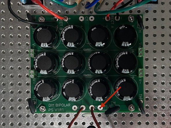 Place your main PSU board on the perforated base plate and choose what should be the final mounting position.  Estimate the amount of wire needed to connect the (Rect +) and (Rect -) pads to the rectifiers.  The side of the PSU PCB with pads for RECTA, RECT B, and CT should face the rectifiers.