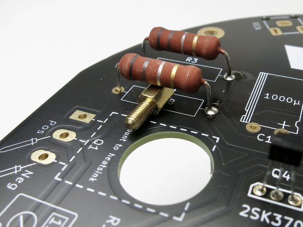 The Large resistors get warmer than the small and some space off the PCB will help with airflow.
