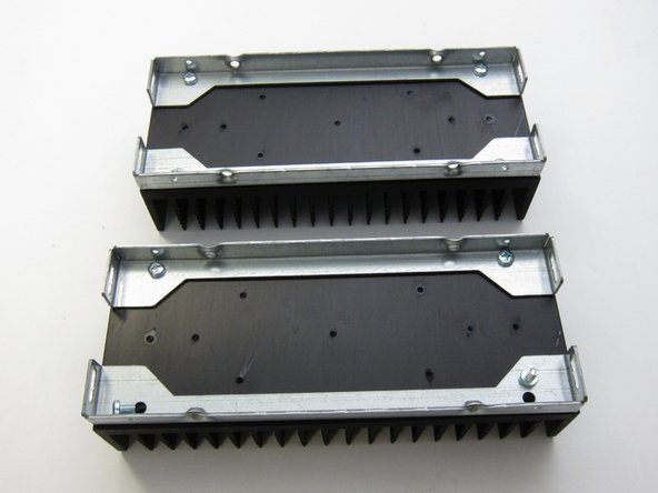 Attach the rails to the heatsinks