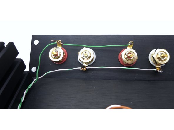 Photo 3 - Orange is input one. Solid orange to right, white/orange to left. Blue is input 2. Solid blue to right, white/blue to left.