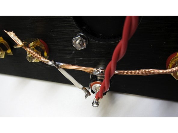 Third image: Be sure wires and solder connections do not touch