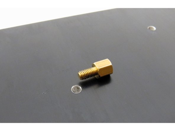 Before mounting circuit board, attach a standoff to the heatsink. Do not over-tighten!