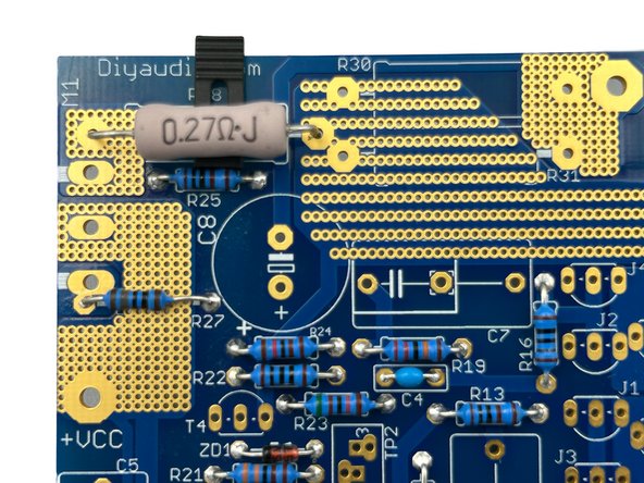 Note - When measuring the resistance of the 0R27 resistors, you're likely not going to get a very accurate reading unless you've got an expensive DMM and know how to use it properly.  Handheld DMMs usually struggle below 1 Ohm.  Don't worry about it.  The value is marked, and they are the only big resistors in the kit.