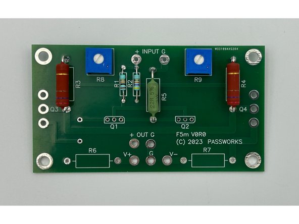 A lead forming tool is helpful.  The pitch for all the large resistors is 3/4&quot;.   Bend the leads, so the value will be facing up when the resistor is installed.  It's good practice.  Neatness counts!