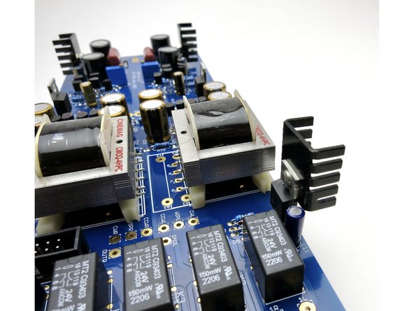 Photo 2 - If you are using 12V relays, install a heatsink on Q3.  If you are using 24V relays a heatsink is optional.