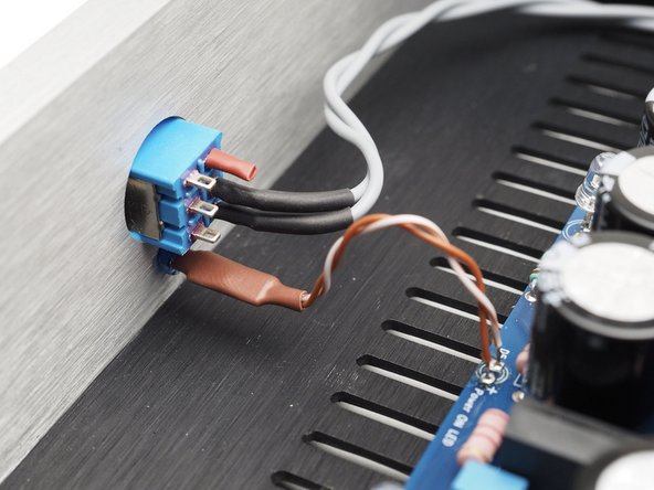 Remember that the switch is connected to live mains AC, use an appropriately rated switch, and insulate properly.