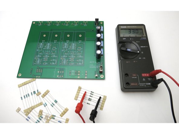 Measure all resistors before inserting into the PCB. This greatly reduces errors during construction.