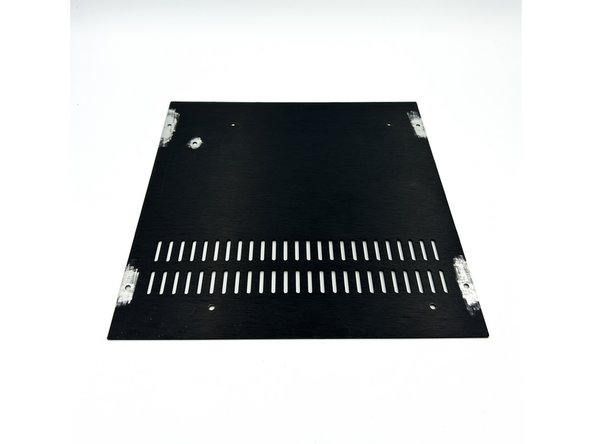 Photo 1 - Side panels with some anodization removed.  It's a bit overkill in this example.  The 'bottom' and 'front' of the side panels (not visible) also have the anodization removed similarly.