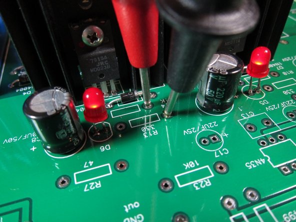 Second photo: Probe position for measuring V-