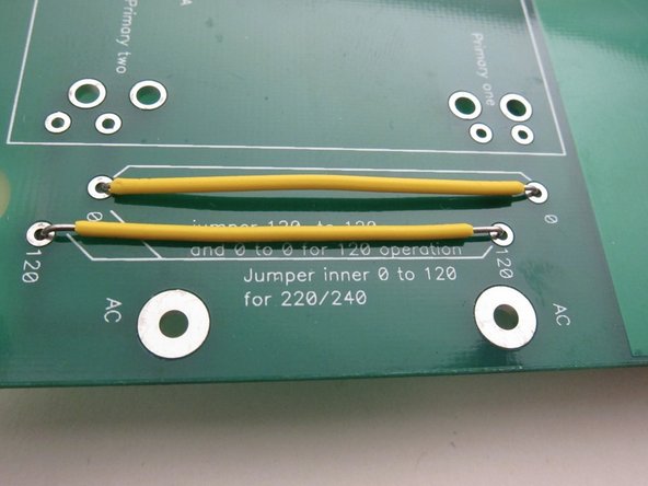 Yellow wires: 120VAC jumpers