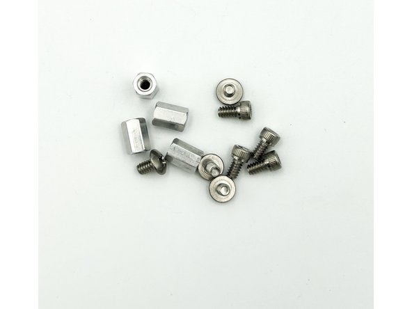 Parts Needed - 4 imperial button head screws, 4 standoffs, and 4 imperial (7/64&quot; Allen head) cap head screws.  These are in the VFET kit.