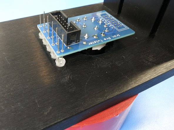 Solder the LEDs into place.