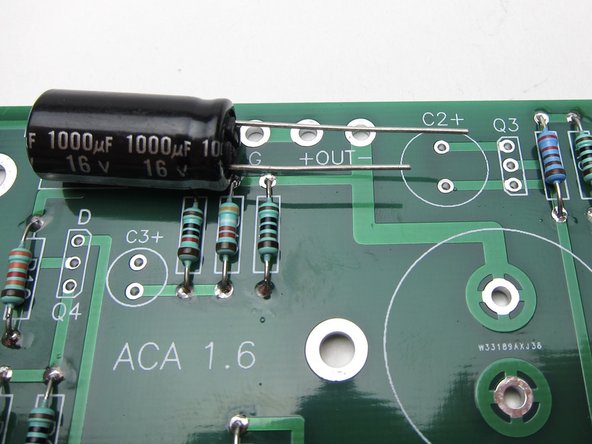 Second and third image show: Long leg in the positive marked hole