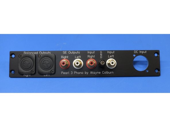 XLR output are optional, Neutrik blanking plates are shown.