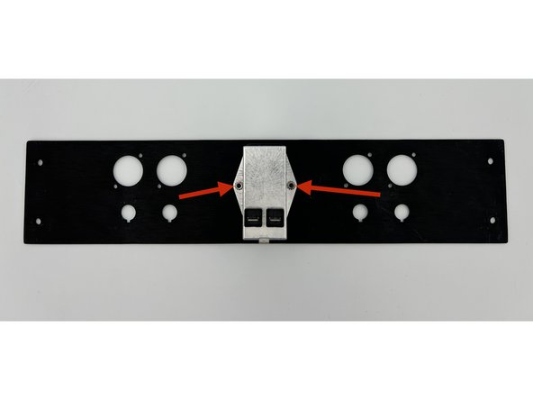 The Power Entry Module (PEM) mounts from the inside of the chassis using 2 black M3 cap head screws and Keps nuts included in the back panel parts kit.
