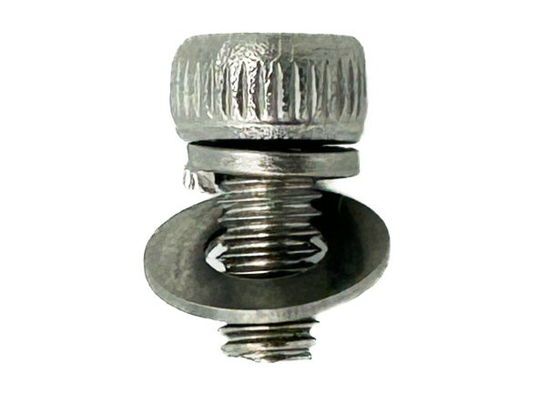 Photo 1 - Short screw and standoff.  The angle of the photo isn't super.  They were sitting right next to each other, but the screw looks much bigger than it should relative to the stand off.  It's also how I take my fishing pictures.