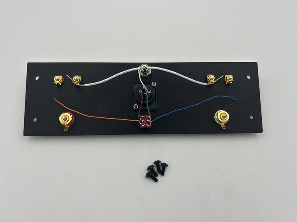 Install the back panel using 4 black M4 cap-head bolts included with the chassis.