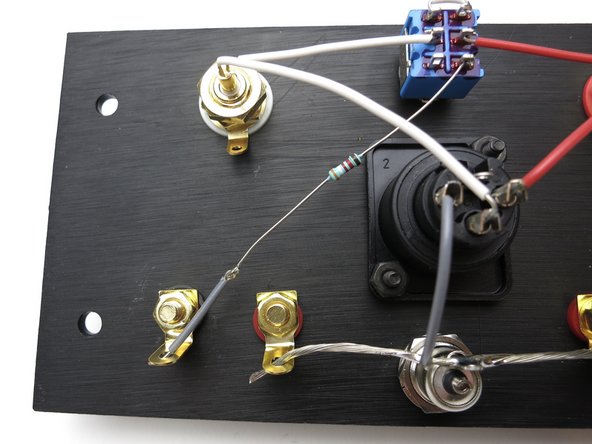 39K resistor needs a little bit of wire added to increase its length. Use whatever color you like.