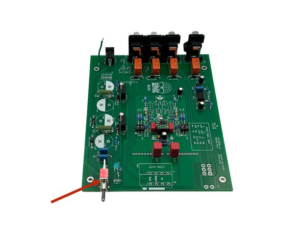 Ensure the switch is sitting flush with the PCB and square to the edge of the board. The holes for the switches are slightly larger than needed. Be sure they are held properly in place when soldering