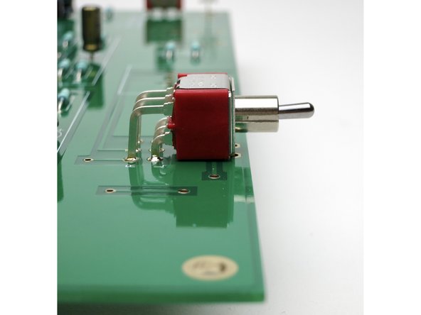 Make sure the switch is flat and flush with the PCB before soldering
