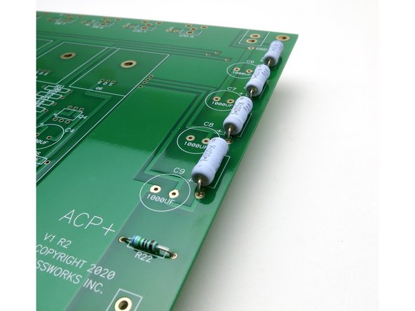 Stuff PCB smallest to largest, resistors, then power jack,