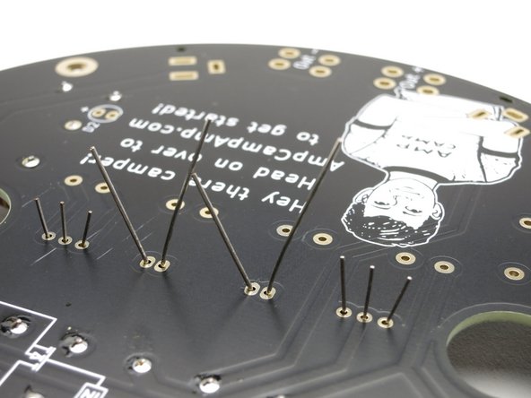 Slightly bend the leads and solder.