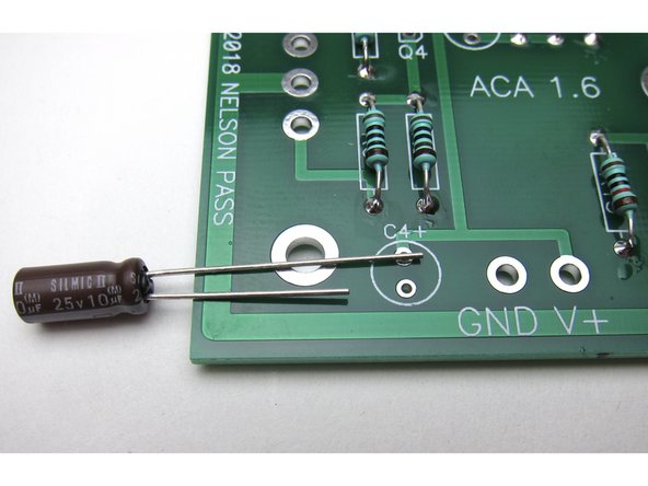 Second and third image show: Long leg in the positive marked hole