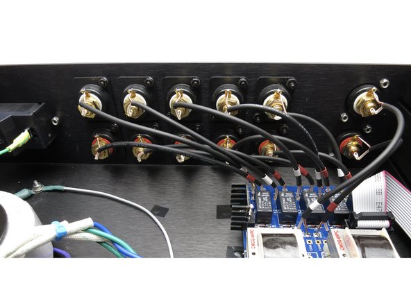 Photo 1 - Note the clean, tidy, and short input and output wiring.  Up to five switched, single-ended inputs can be used.