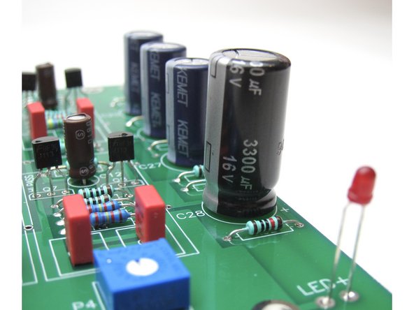 The small brown Silmic couling caps are next, do pay attention to polarity, one of them (C29) is backwards compared to the rest.