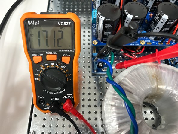 Many builders are unsure of results when they measure the voltage at the rectifiers using a basic hand-held DMM. Because the voltage at the rectifiers has not been 'smoothed' or 'filtered', it is not 'Perfect DC'. There is a significant amount of AC ripple.