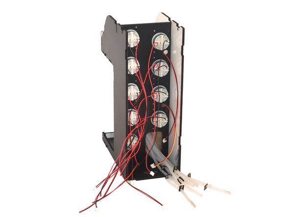 Insert the LED wire through the small hole on the column.