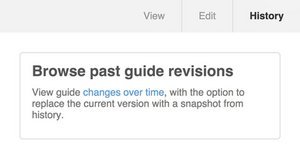 Document History - Framework Guides