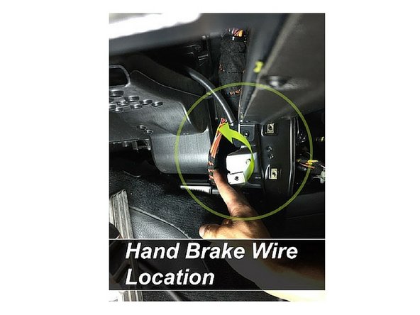 On the left hand side of the console you can also access the hand brake wire on most cars. This will be a yellow wire that will show continuity with vehicle ground when the parking brake is engaged. Test before connecting.