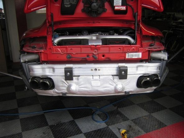 Note: Removing the turbos will make this job a lot easier and faster.