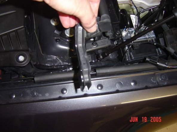 These pieces pop right off easily, but use care when doing the brake reservoir cover. It has a clip at the front and back that you should release when removing.