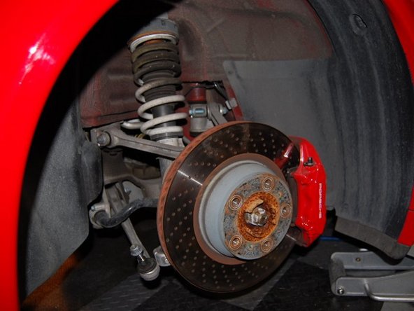 Moved on to the rear, which is a simpler job. Removing the rear strut.