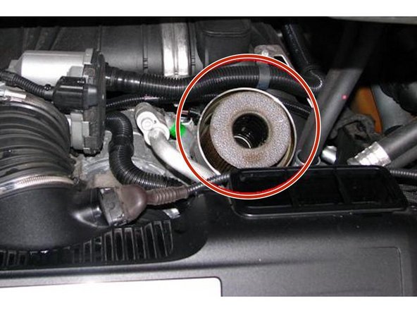 Remove Filter and clean housing with a rag.