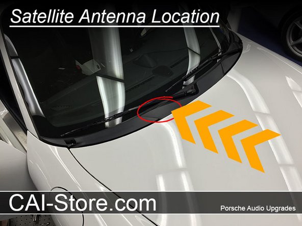 GPS Antenna: There are two good locations for the GPS antenna. Ideally the antenna should have a clear view of the sky with no metal obstructions. Plastic and glass do not pose a problem.