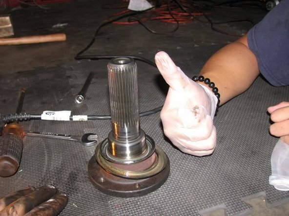 Try and keep a mental note as to how far the seal sits in the flange.