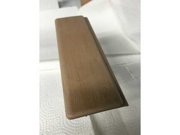 I sanded the part lightly with some fine sand paper to remove any imperfections in the plastic